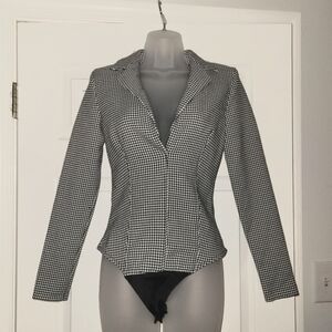 Zara Houndstooth Bodysuit